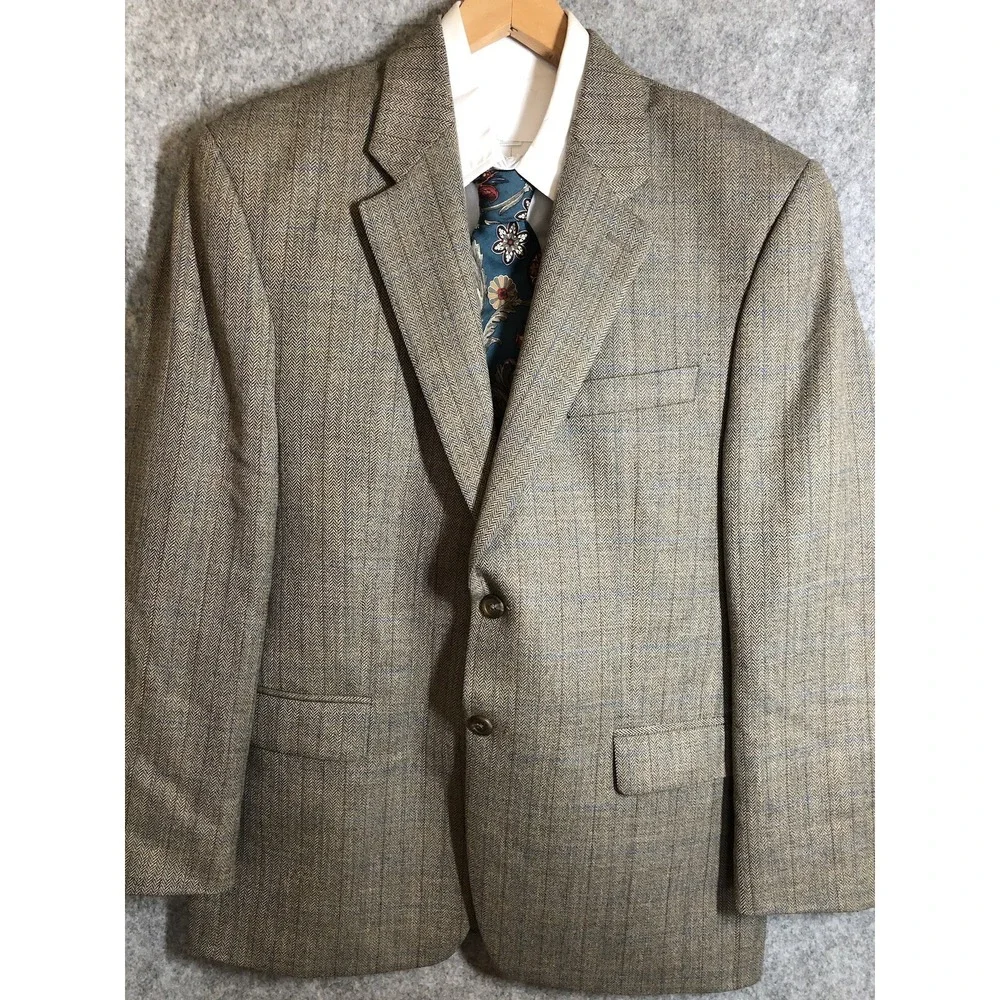 Lauren Ralph Lauren Blazer Mens 42R Brown Wool Suit Coat Jacket Classic